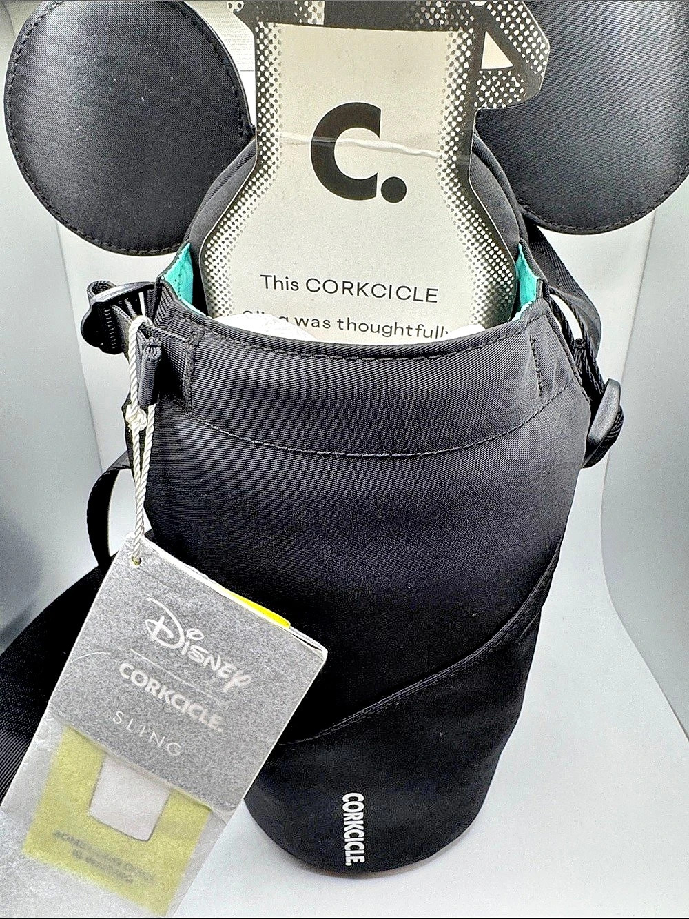 Disney Mickey Mouse Circle Crossbody Black Crossbody Bag NWT